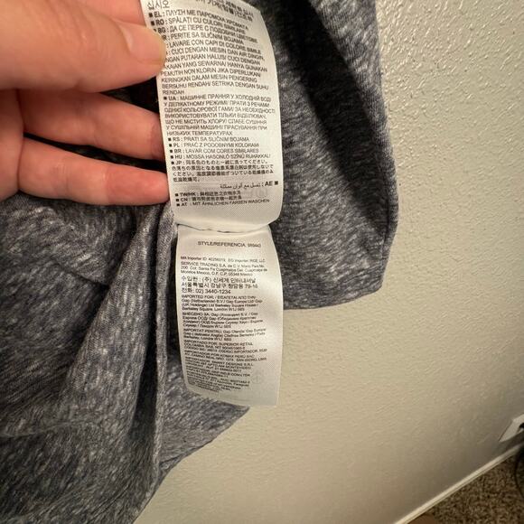 Gap Woman's Size Medium Dual Gray Blue Toned Flowy Tunic Style 3/4 Sleeve Shirt - Picture 7 of 9